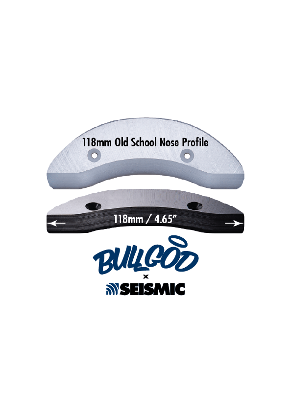 Seismic Skid Plate - Old School Nose 118mm | BULLGOD Fingerboards